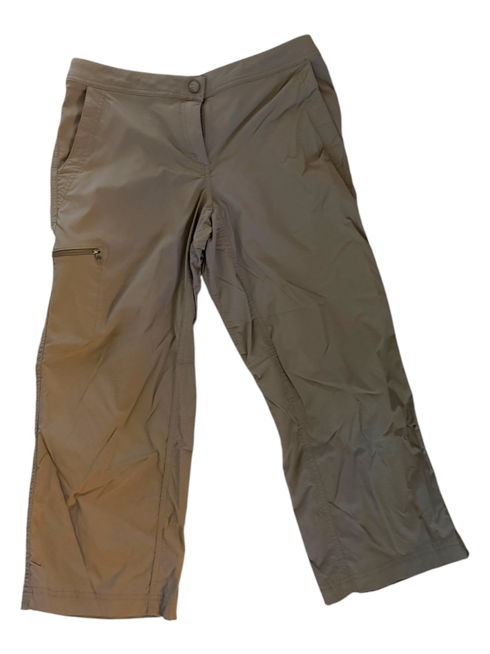 L.L. Bean Capri Pants Stretch Khakis Adjustable Waist Safari Size 6